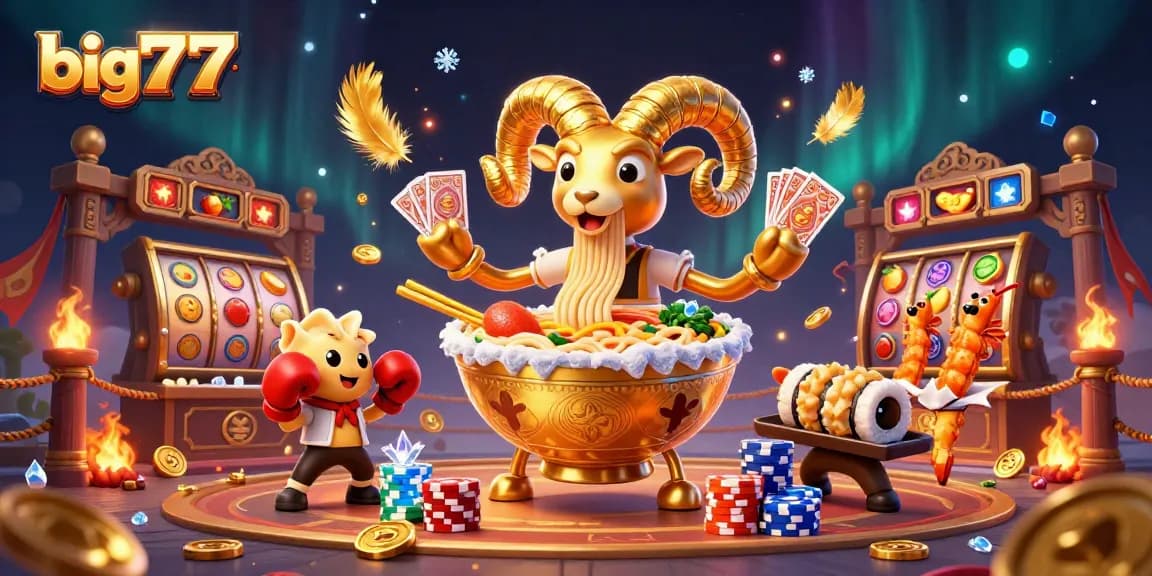 Engage in thrilling slot action at big777 with animated characters and dynamic casino elements.