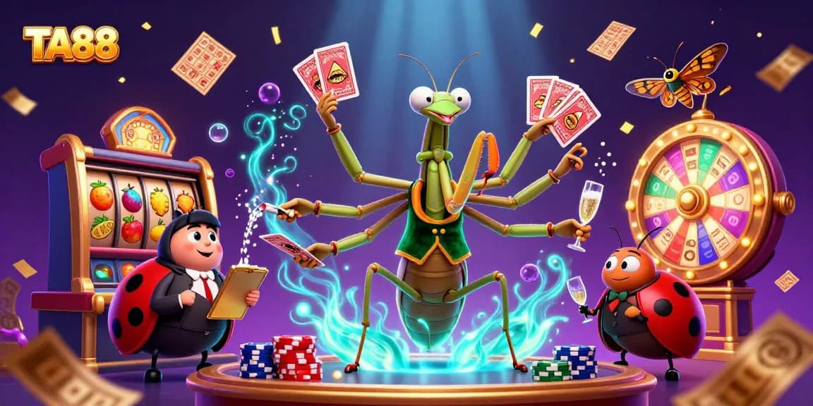 Experience the excitement of TA88 with vibrant casino elements and engaging characters in a lively scene.