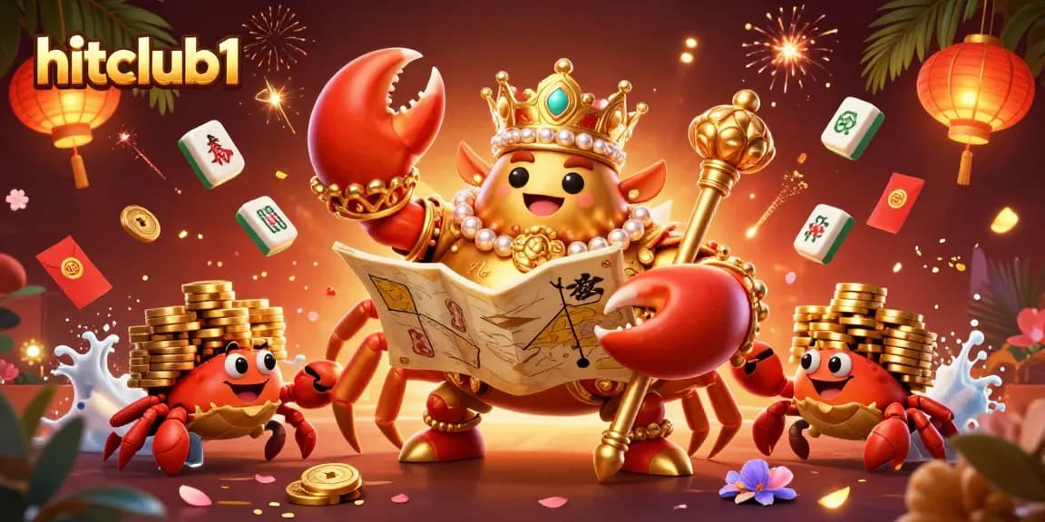 Experience luck at hitclub1 with a captivating golden crab emperor and treasures galore.