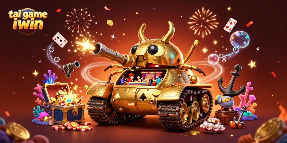 Engage in serious gameplay with the lively tai game iwin, featuring a dynamic 3D tank casino experience.