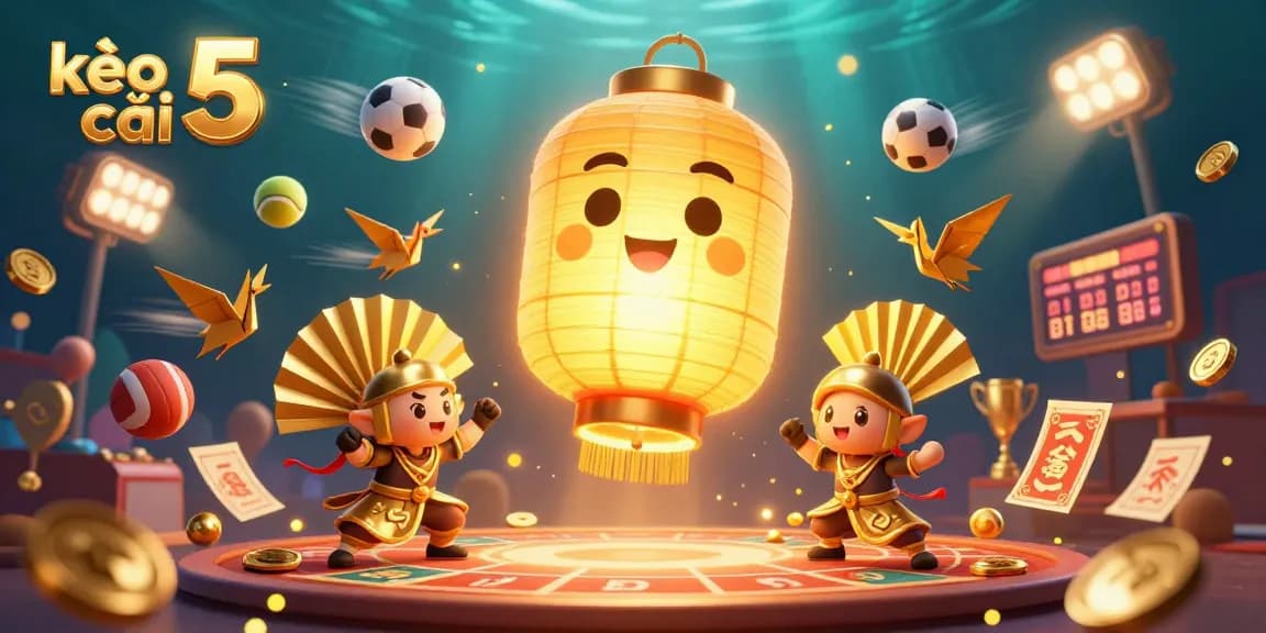 Engaging scene with kèo nhà cái 5 showcasing a vibrant night market casino filled with exciting betting elements.