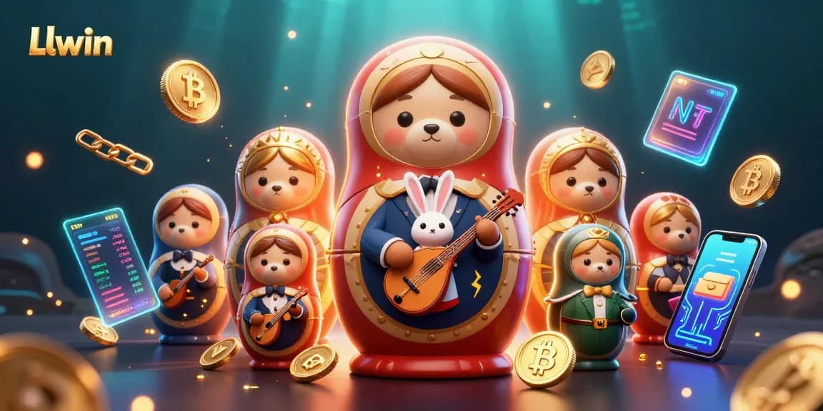 Engage with Llwin's vibrant casino scene featuring 3D bears and crypto elements for an immersive experience.