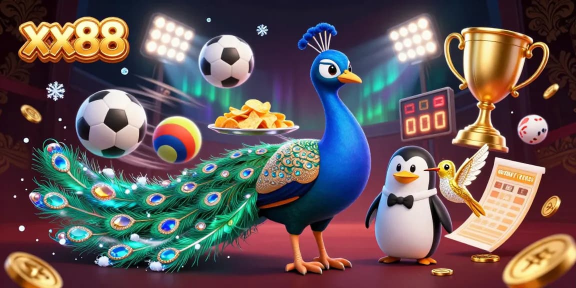 Experience the thrill of xx88 with vibrant sports elements and engaging characters in a lively casino scene.