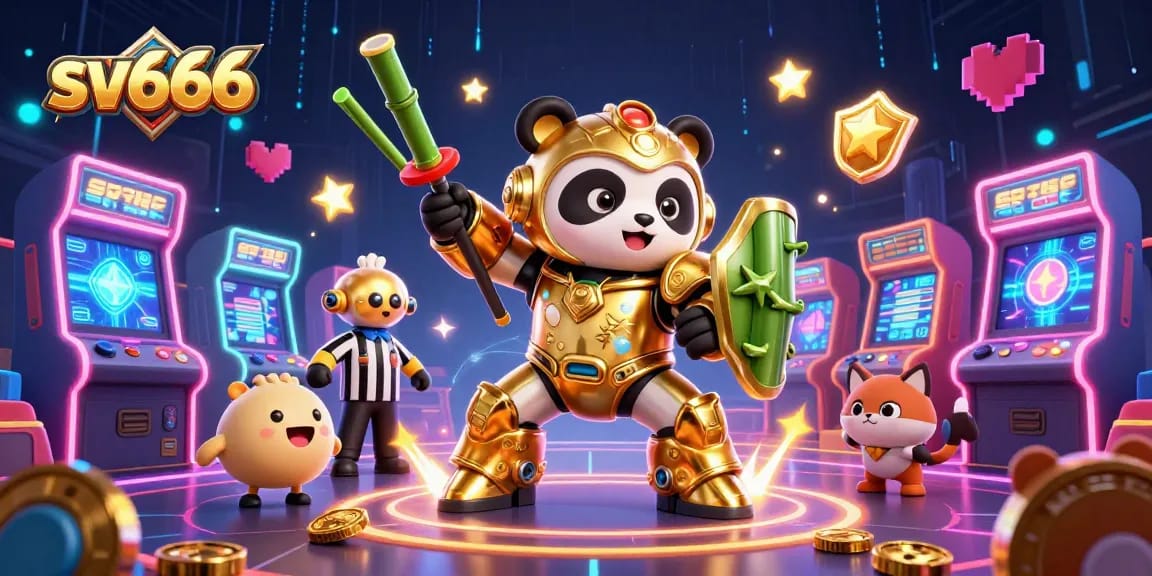 Engage in thrilling gaming experiences at sv666, featuring a vibrant 3D casino illustration.