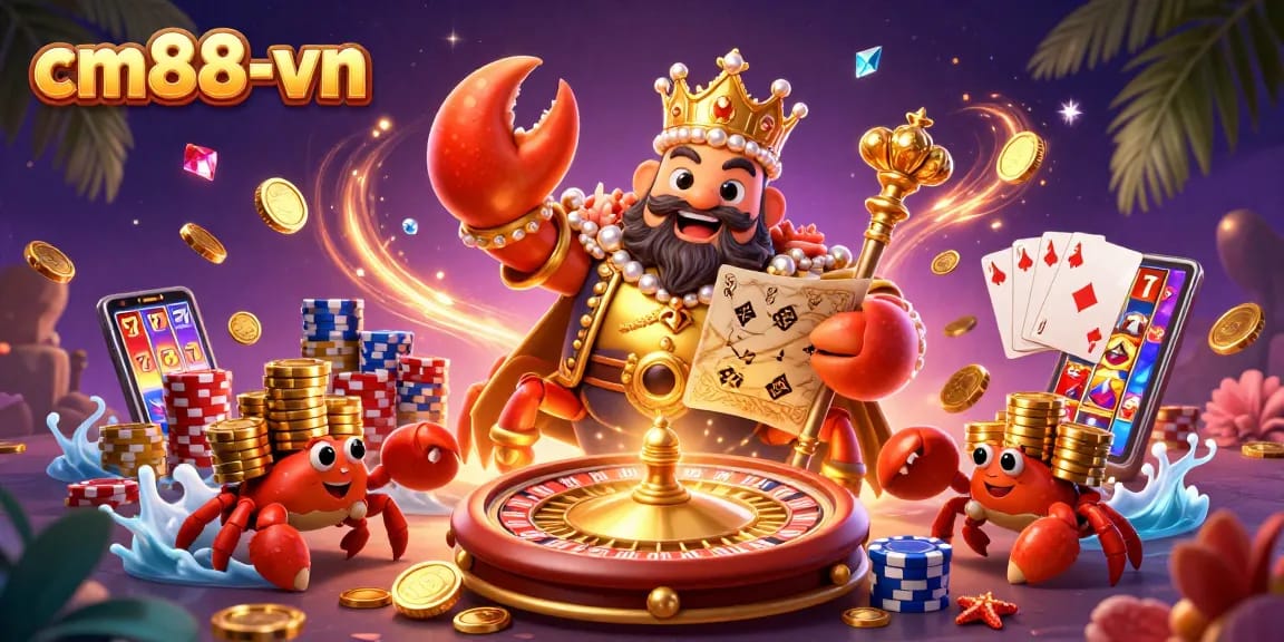 Experience thrilling wins at cm88-vn with the golden crab emperor and dynamic casino elements.
