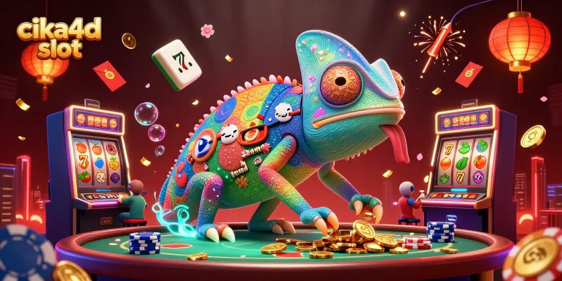 Experience the thrill of cika4d slot with vibrant 3D casino graphics and animated game elements.