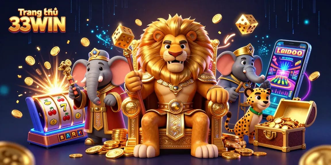 Experience thrilling gameplay at Trang chủ 33WIN with vibrant characters and casino elements bursting with excitement.