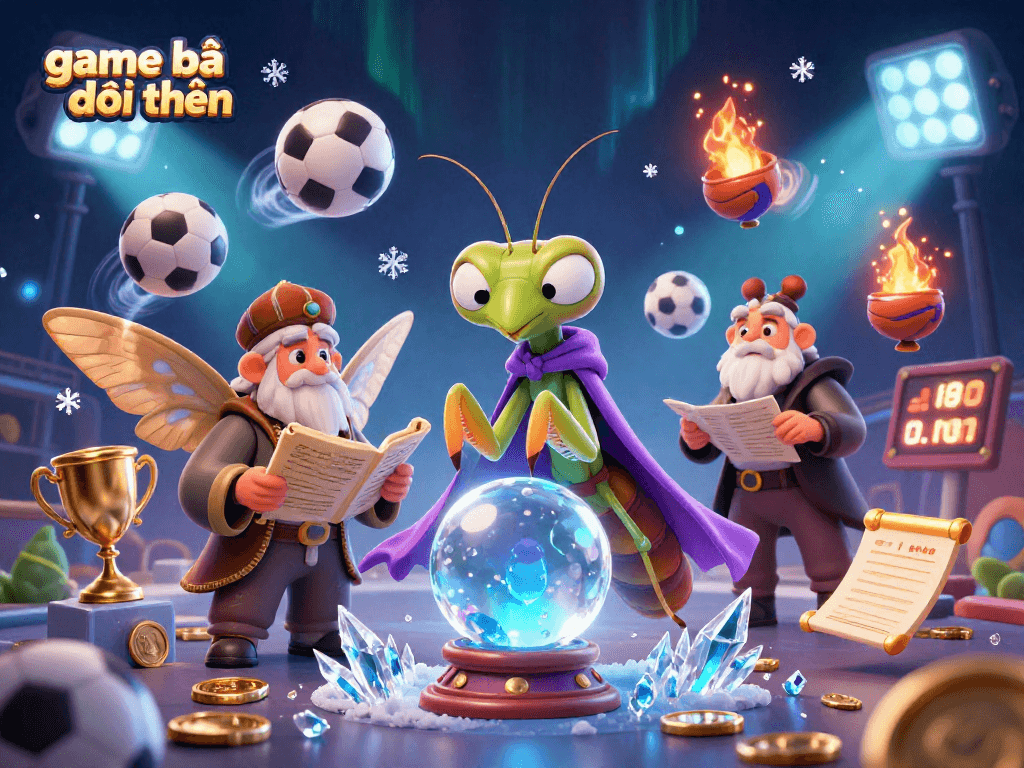 Experience thrilling game bài đổi thưởng adventures with vibrant characters, dynamic sports elements, and mystical effects.