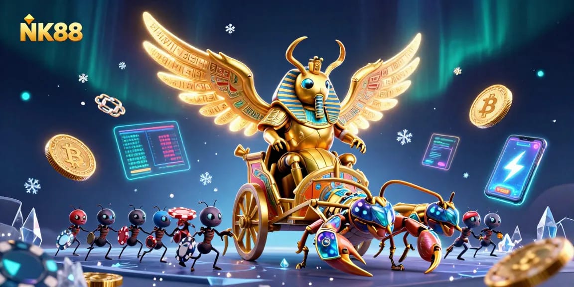 NK88 players enjoy thrilling cryptocurrency stakes with vibrant 3D characters and casino elements.