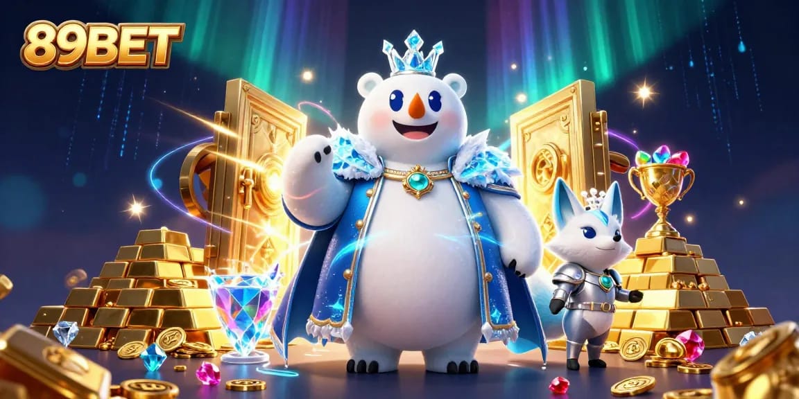Engage in exciting gameplay at 89BET with golden treasures and vibrant 3D illustration.