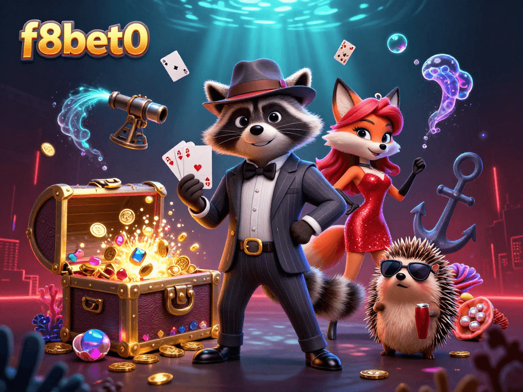 Experience thrilling gameplay with f8bet0, featuring a suave raccoon, stunning fox, and hedgehog bouncer.