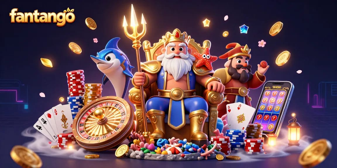 Experience the thrill of fantango with lively characters and dynamic gambling elements in a captivating scene.