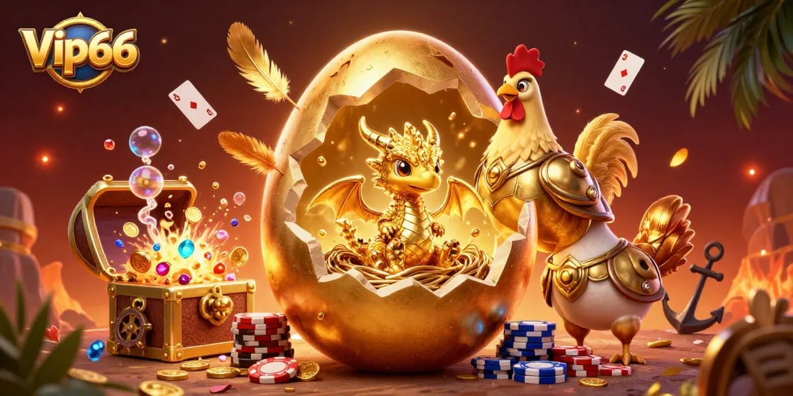Play with golden treasures in Vip66's immersive online casino adventure.