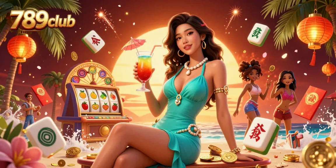 Experience the excitement of 789club with vibrant slots, cocktails, and a glamorous beach casino atmosphere.
