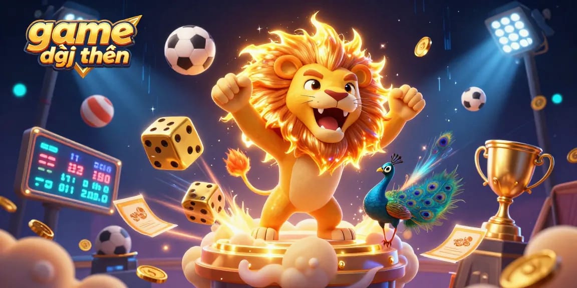Embrace thrilling game đổi thưởng with vibrant 3D casino art showcasing dynamic sports action.