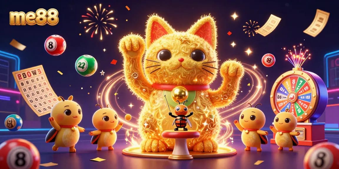 Engage with me88's vibrant online casino experience, featuring festive themes and interactive gaming elements.