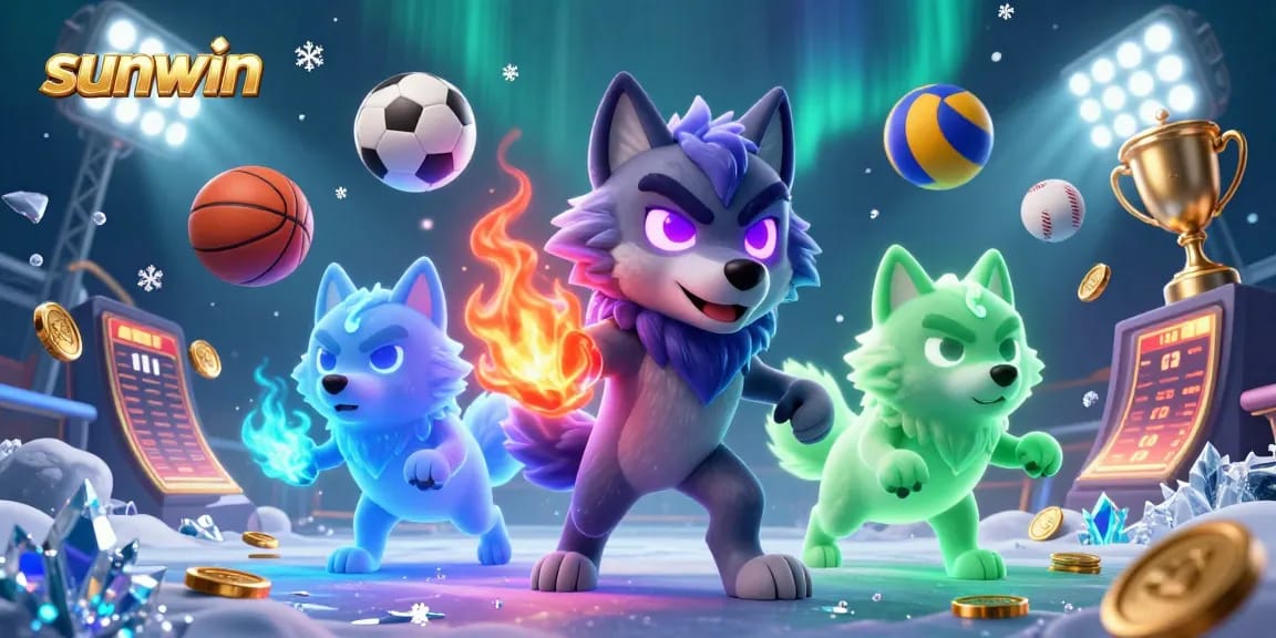 Win exciting rewards at sunwin with dynamic 3D gaming visuals showcasing sports elements.
