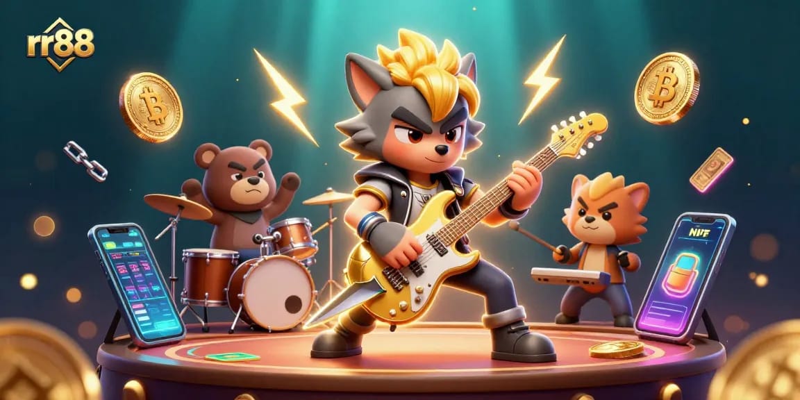 Experience thrilling gameplay at rr88 with engaging 3D casino characters and vibrant crypto elements.