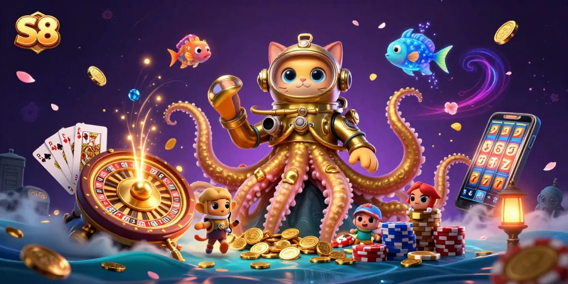 Experience thrilling casino adventures as the S8 brand comes alive with vibrant treasures and exciting gameplay.