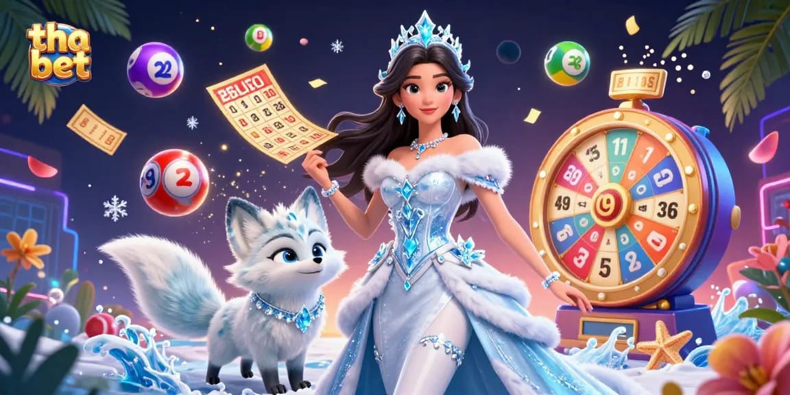 Experience the excitement of tha bet with vibrant lottery elements and a stunning 3D character display.