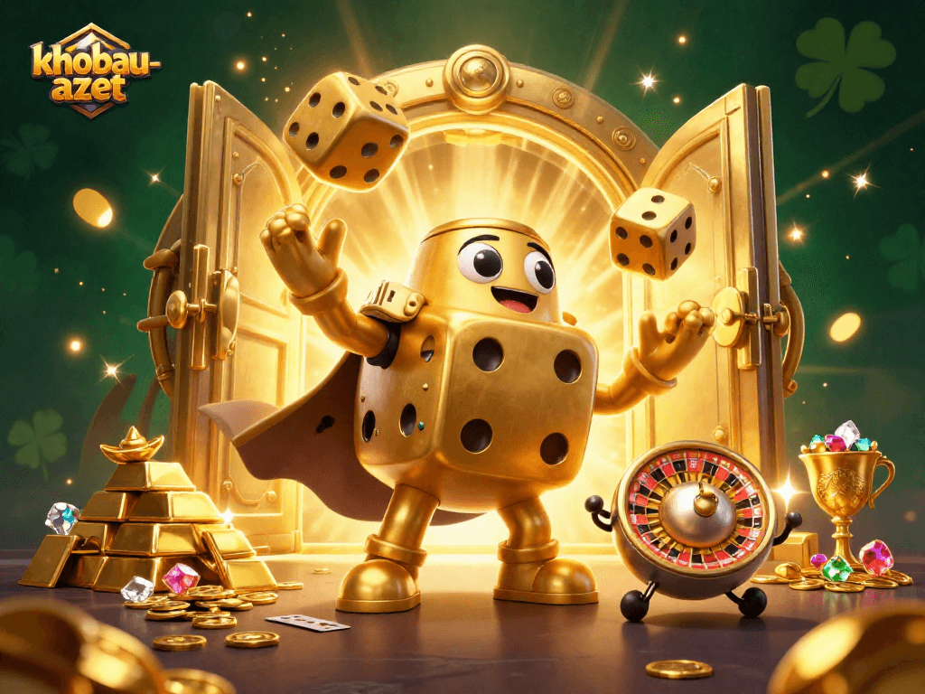Spin your way to victory with khobau-aztec in this vibrant, treasure-filled 3D scene.