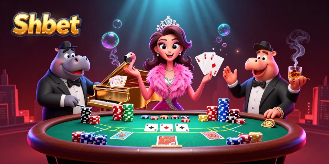 Experience thrilling gameplay at Shbet with vibrant casino elements and characters.