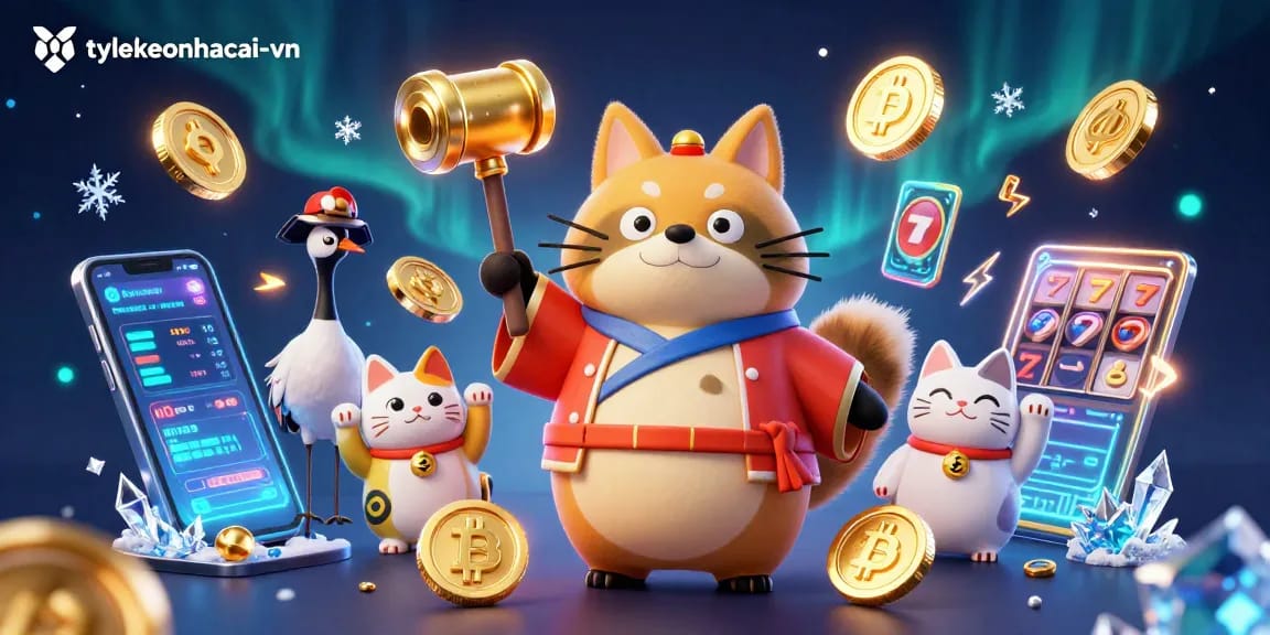 Play with the vibrant characters from tylekeonhacai-vn in an exciting casino-themed adventure.