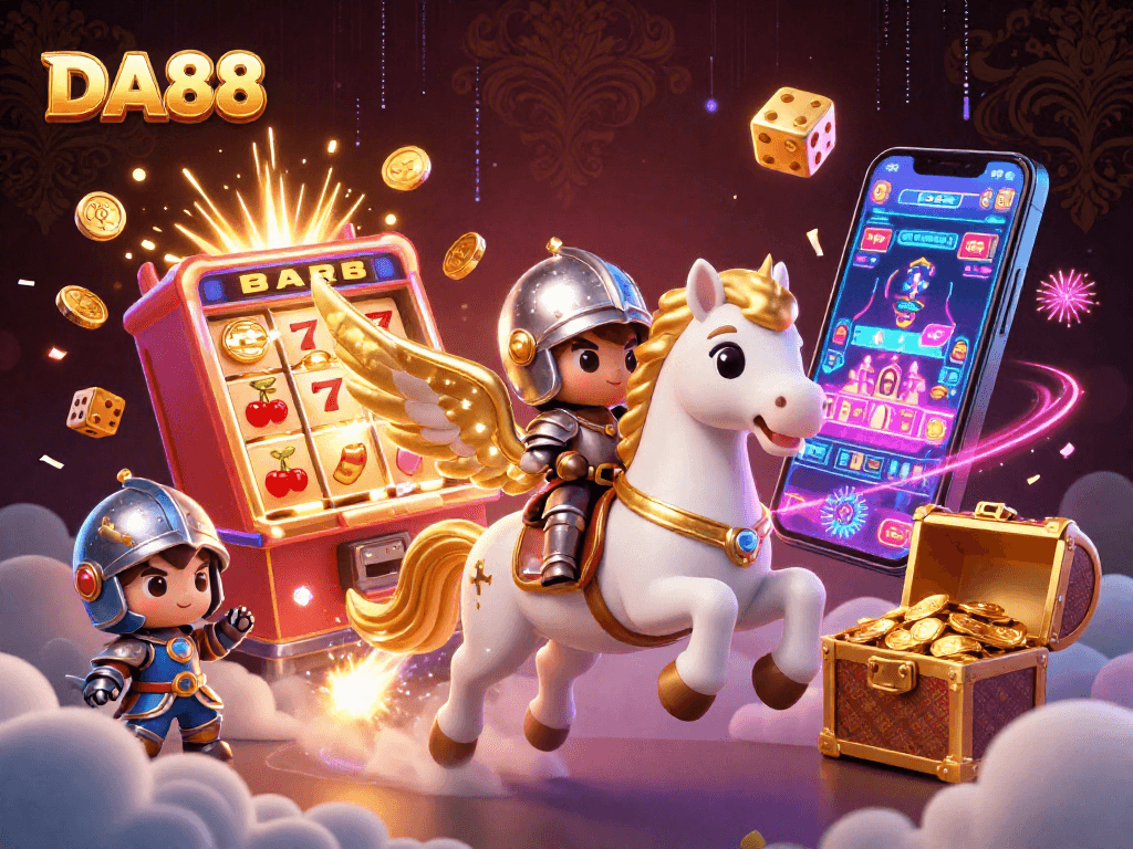 Experience thrilling wins at DA88 with 3D celestial horse and jackpot slot action!
