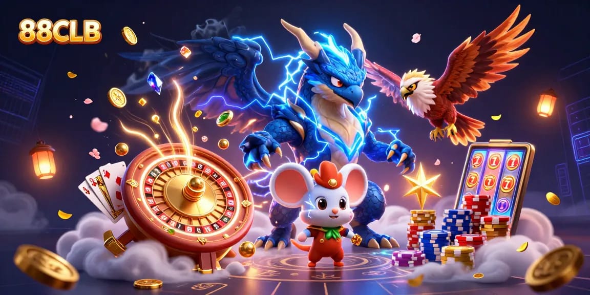 Experience the thrills of 88CLB with dynamic casino elements and captivating characters!