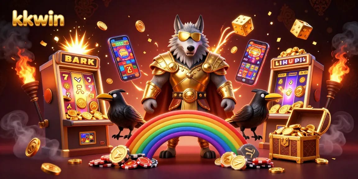 Experience thrilling action at kkwin with vibrant casino visuals featuring slot machines and Norse mythology characters.
