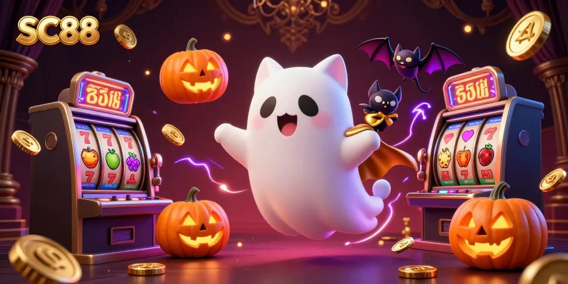 SC88 brings players thrilling jackpot spins with its colorful slot reels and ghostly companions.
