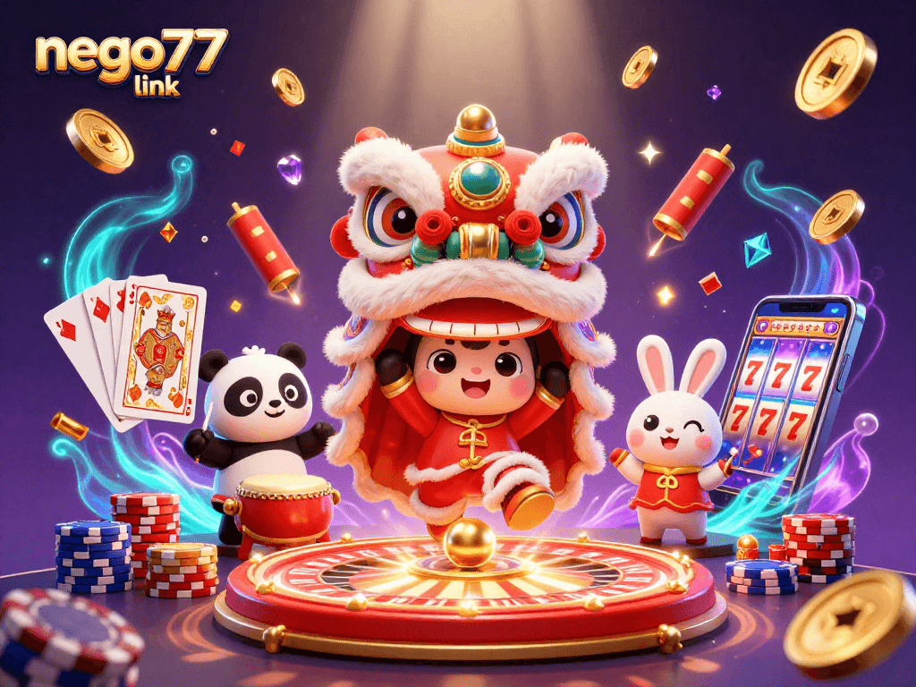 Experience the excitement of the nego77 link with charming characters and rich casino elements.