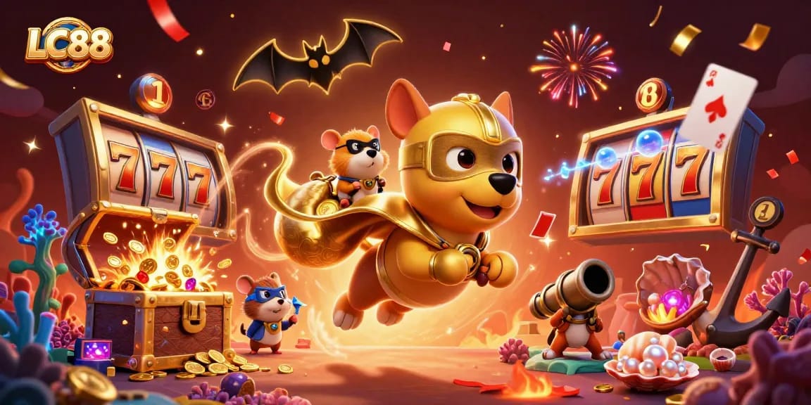 LC88 offers an exciting casino experience with jackpots and games in a lively 3D scene.