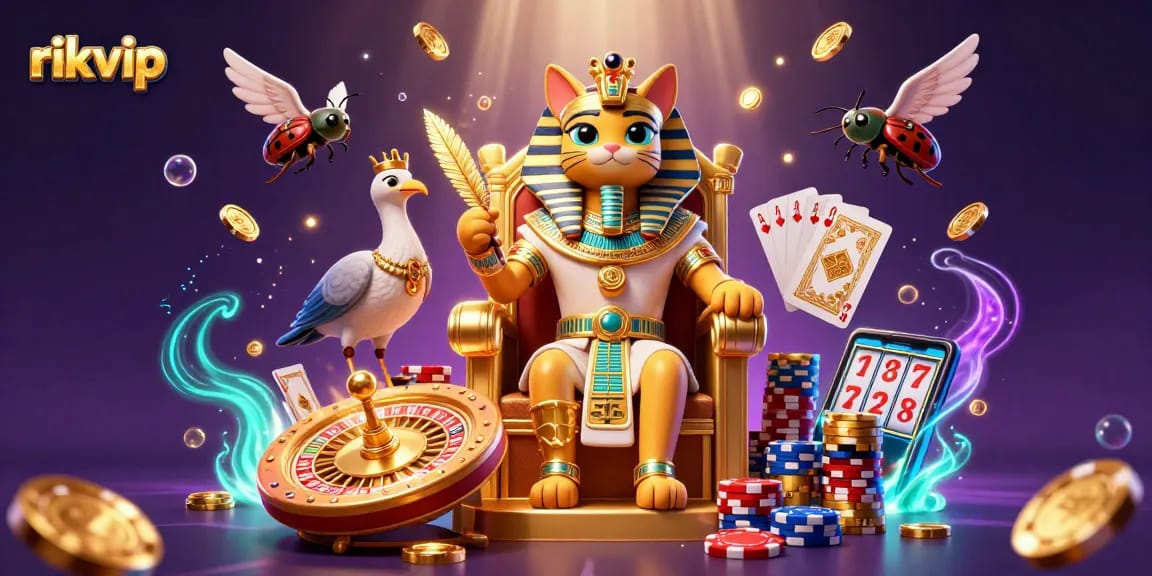Experience immersive gaming with rikvip featuring Egyptian characters in a dynamic casino setting.