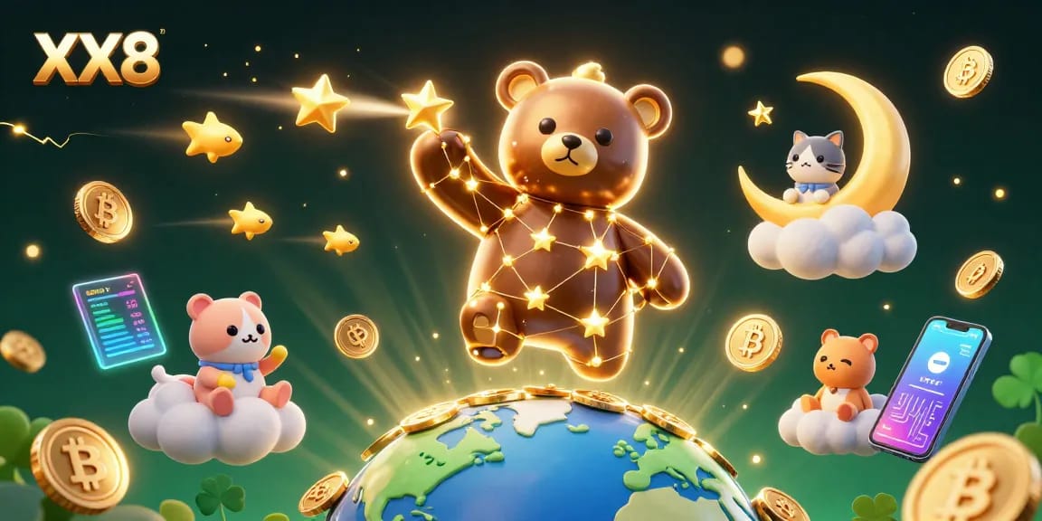 Play at XX8 and enjoy 3D cartoon characters amidst a vibrant casino experience.