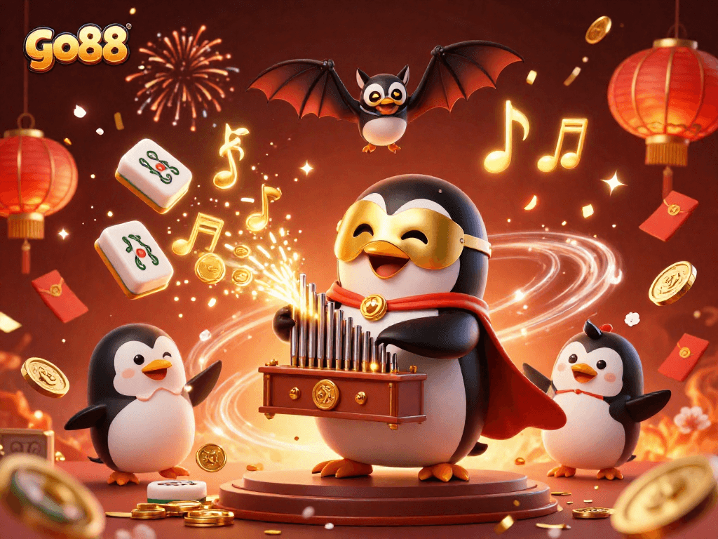 Engage in thrilling gameplay at go88 with a vibrant 3D casino scene full of excitement.