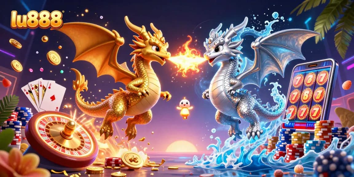 Experience the thrill of winning with lu888 through vibrant casino-themed 3D illustration.