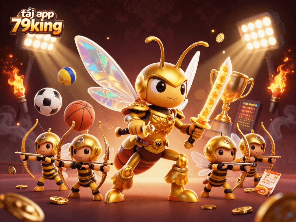 Win big with tải app 79king, featuring vibrant characters and dynamic sports betting action.