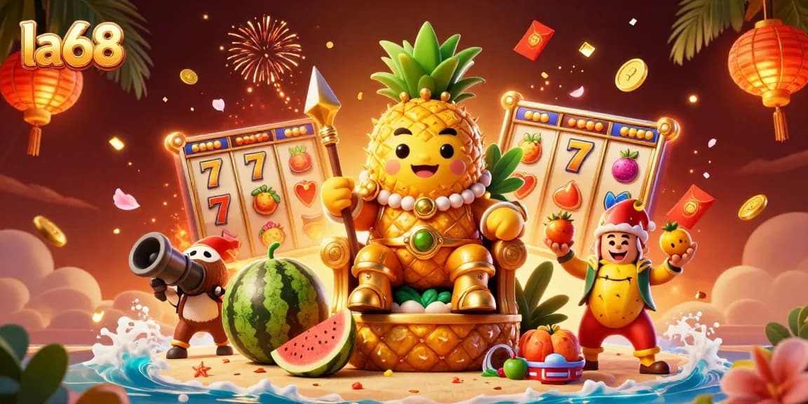 Experience thrilling jackpots at la68 with vibrant slots and festive casino elements.