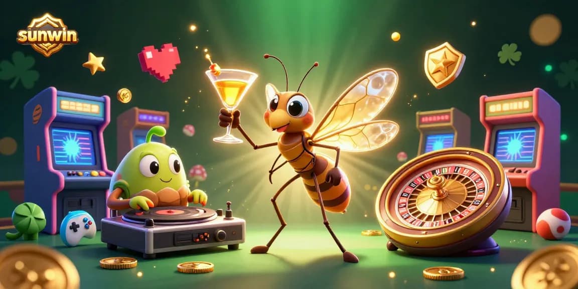 Experience the thrill of sunwin with 3D casino characters and vibrant gaming elements.