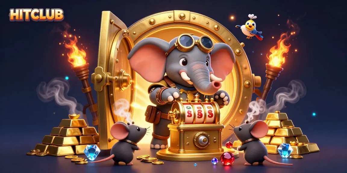 Spin the reels at HITCLUB to experience the thrill of winning in this vibrant casino scene full of treasures.