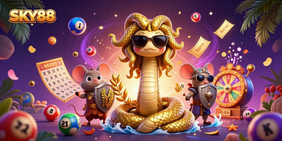 Engage in thrilling gameplay with SKY88, highlighted by dynamic lottery elements and casino excitement.
