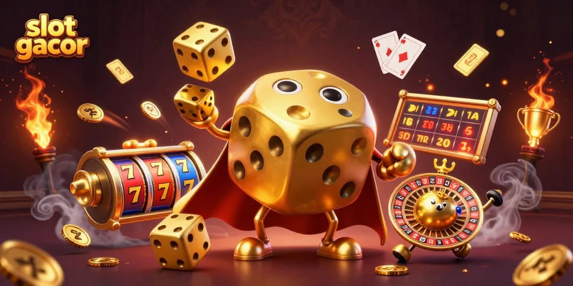Play thrilling slot gacor with dynamic illustrations showcasing exciting golden elements and engaging gameplay.