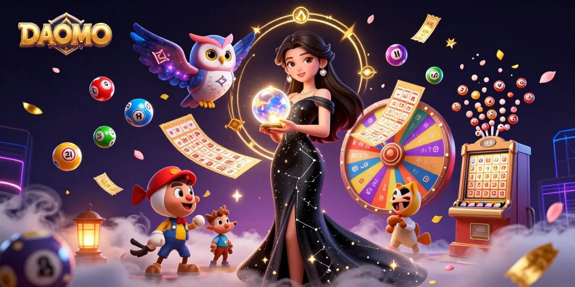 Experience the immersive world of DAOMO with vibrant games and stunning graphics in an online casino setting.