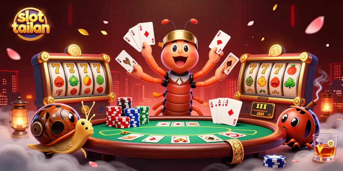 Experience slot tailan excitement with a vibrant 3D casino scene illustrating dynamic gameplay and rich character interactions.