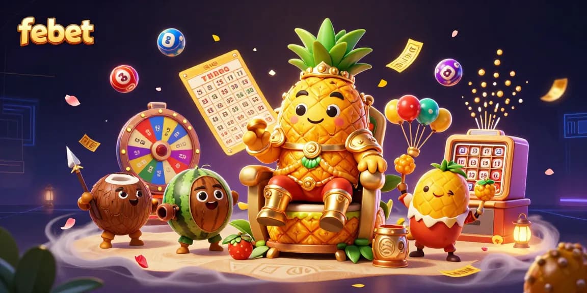 Experience exhilarating gaming action with febet's vibrant casino characters and elements.