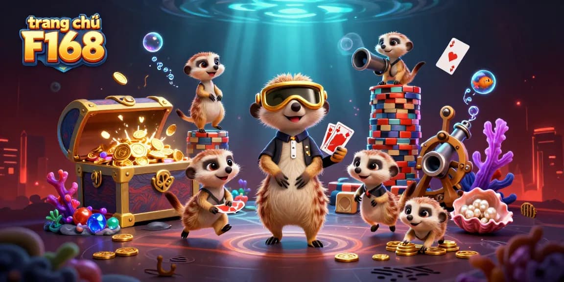 Experience thrilling excitement at trang chủ F168, where charming meerkats manage an underwater casino.