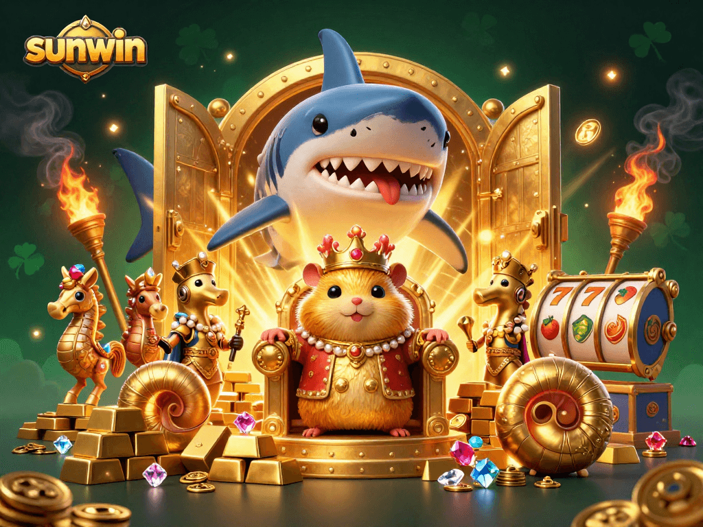 Engage with thrilling slots at sunwin, featuring a golden hamster king and treasure galore.