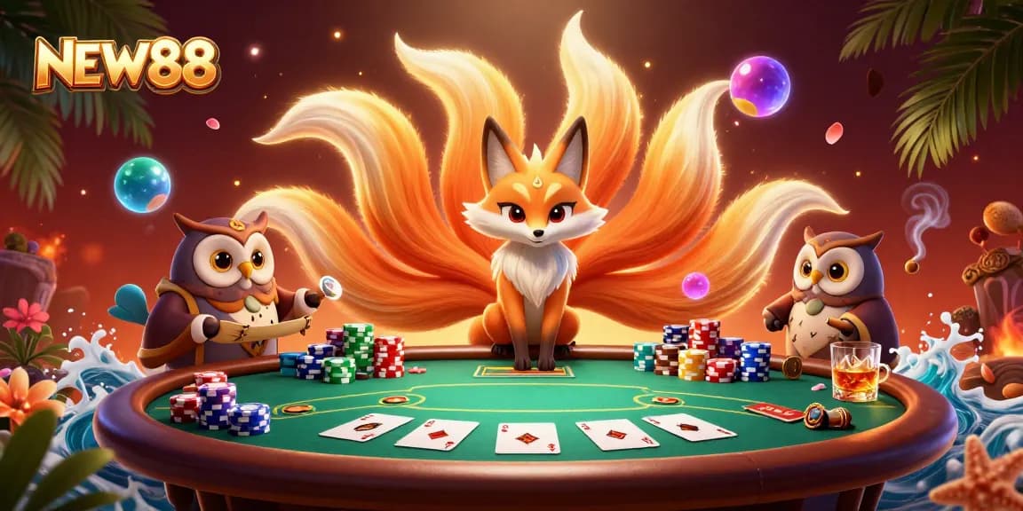 Experience the thrill at NEW88 with vibrant poker dynamics and enchanting characters.