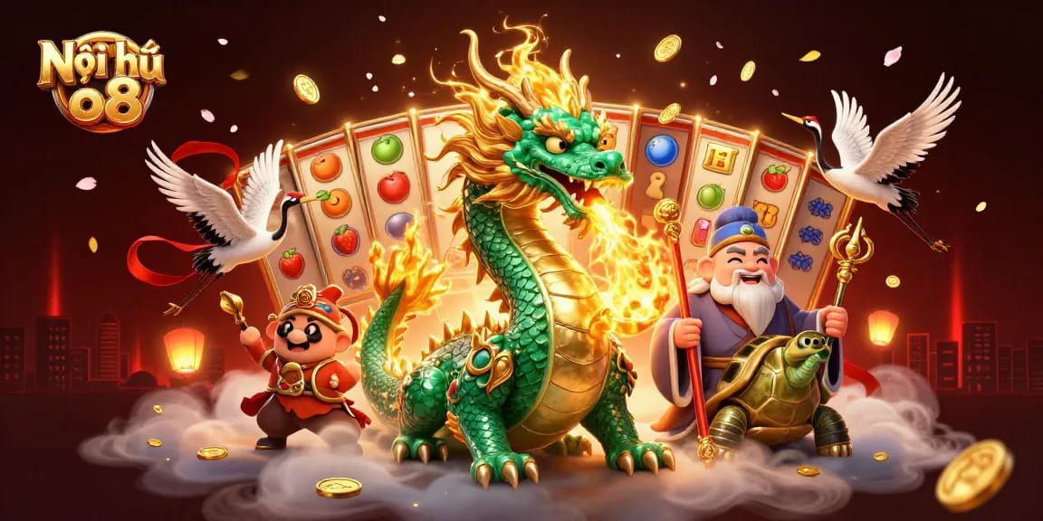 Play Nổi hũ o8 to win big with colorful slot reels and vibrant prizes!